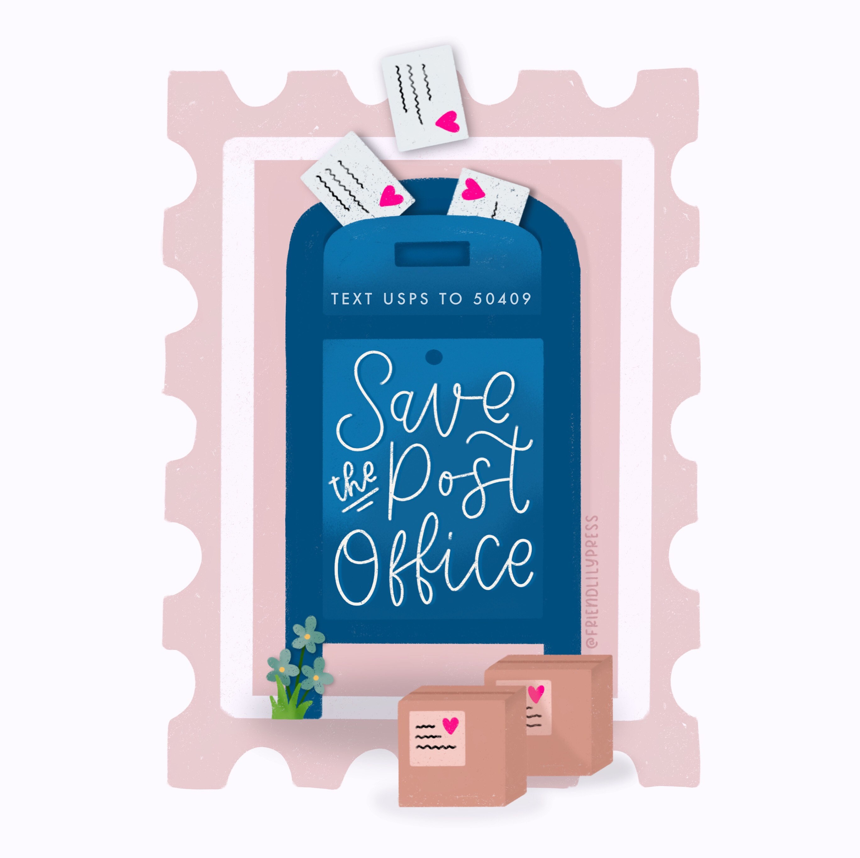 4x5 Save the Post Office Postcard USPS Fundraising | Etsy