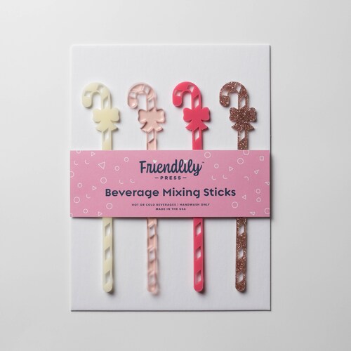 Candy Cane Drink Stirrers Christmas Drink Stirrer Cocktail Etsy