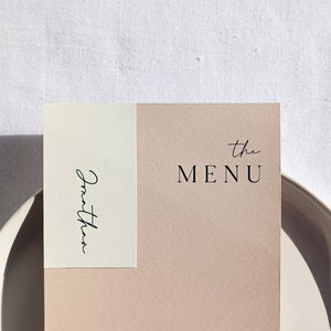 Menù matrimonio, Menù segnaposto, Menù minimalista, Menù avorio e crema, Menù stampato, Segnaposto inclusi, Menù matrimonio