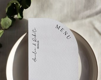 Half Arch Wedding Menu, Minimalist Geometric Printed Cardstock