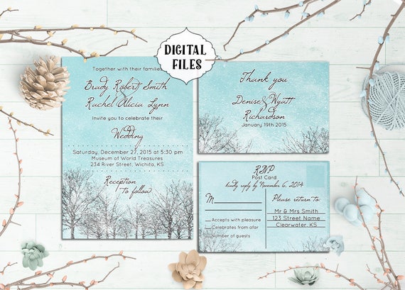Einladungskarten Hochzeit Winter
