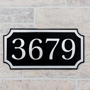 Majestic MFG Superior Series Traditional Font Chamford Aluminum Wall Address Plaque Sign House Numbers