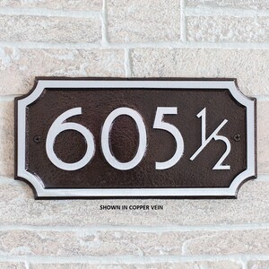 Majestic MFG Superior Series Modern Font Chamford Aluminum Wall Address Plaque Sign House Numbers