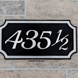 Majestic MFG Superior Series Designer Font Chamford Aluminum Wall Address Plaque Sign House Numbers