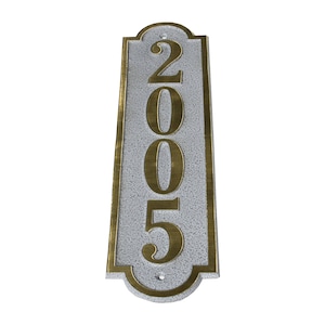 Majestic MFG Brass Alberta Vertical Address Plaques House Numbers ** Made in the USA **