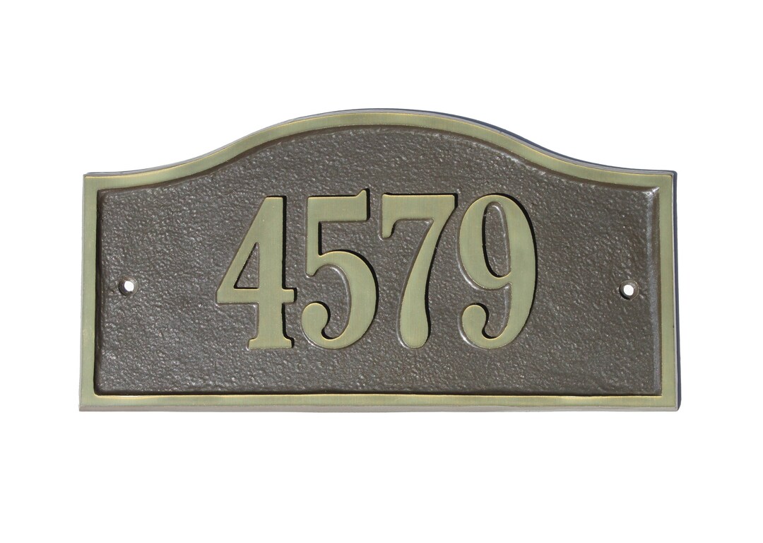 Majestic MFG Brass Kelso Address Plaques House Numbers Made in the USA Free Shipping Etsy