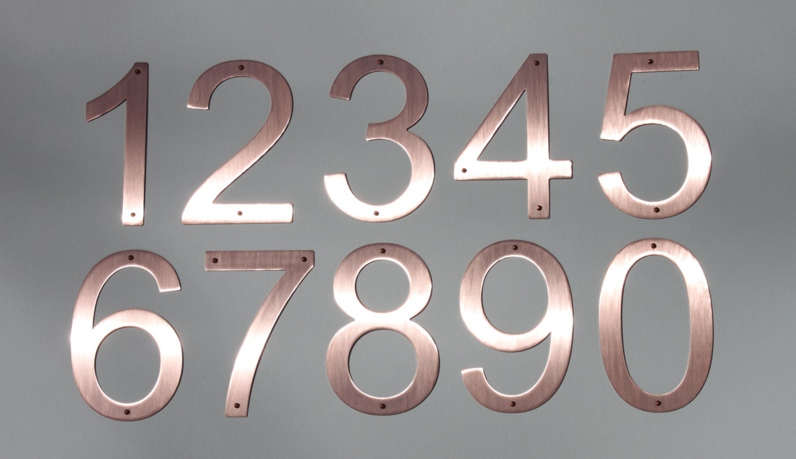 Majestic MFG Pure Copper House Numbers Raw Copper 5 & Etsy