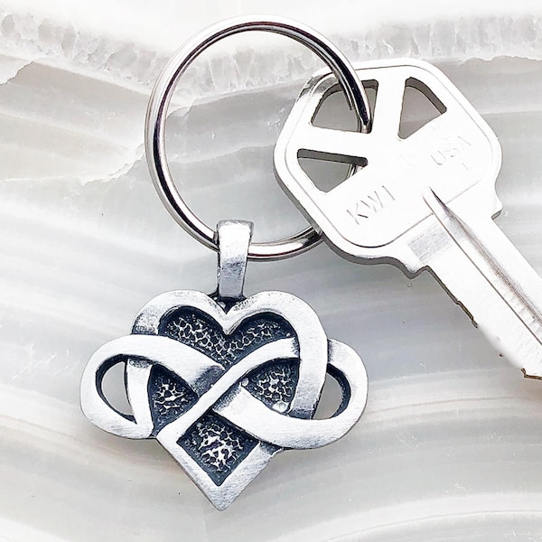 Celtic Infinite Heart Keychain - "Infinite Love" -Heart Key Ring, infinity symbol, Celtic Knot