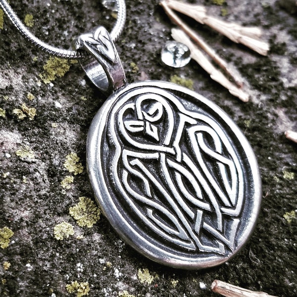 Celtic Owl Necklace -  "Your wisdom will guide you true" - Celtic Knot Owl Pendant, Celtic Owl Pendant,  Viking Necklace