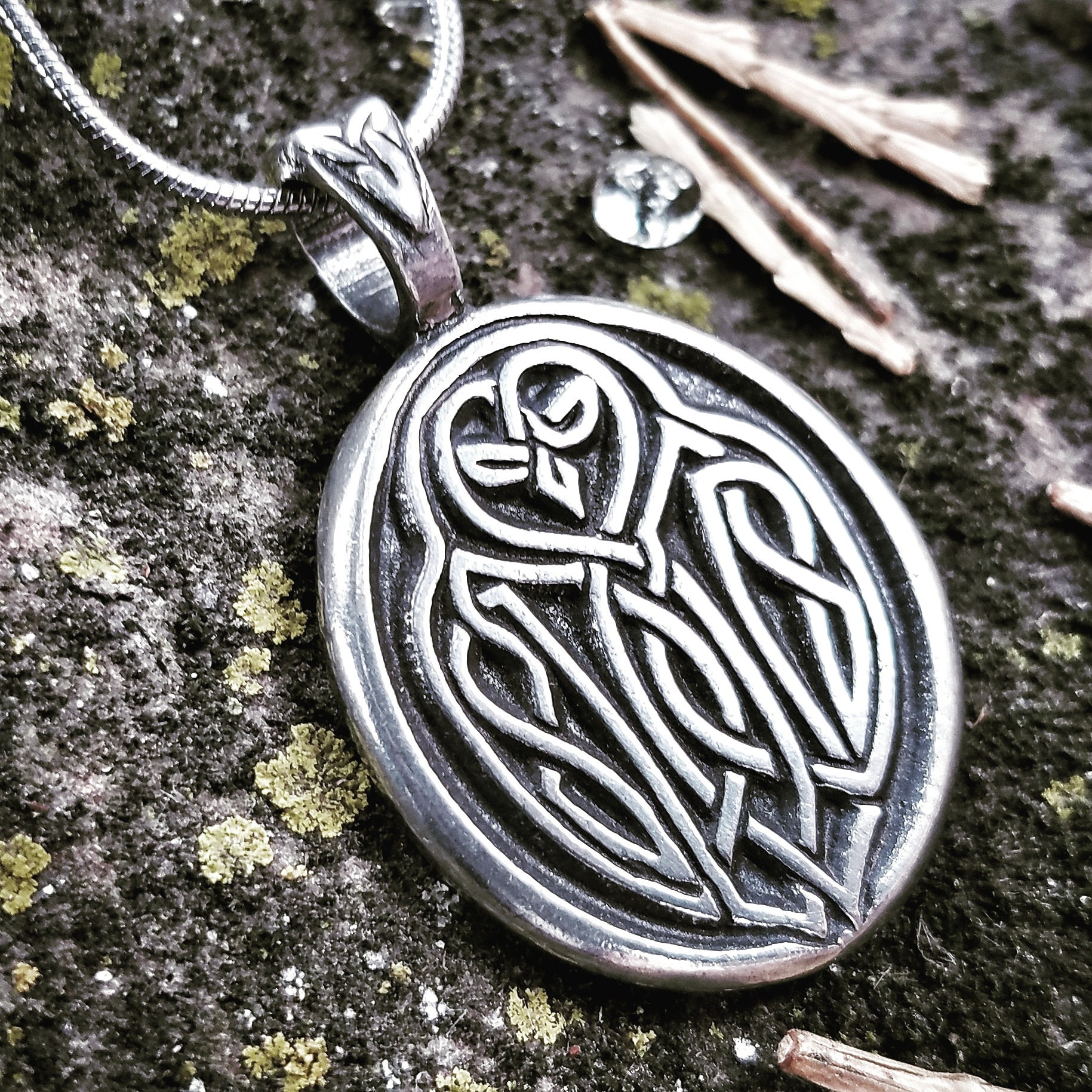 Celtic Owl Necklace -  "Your wisdom will guide you true" - Celtic Knot Owl Pendant, Celtic