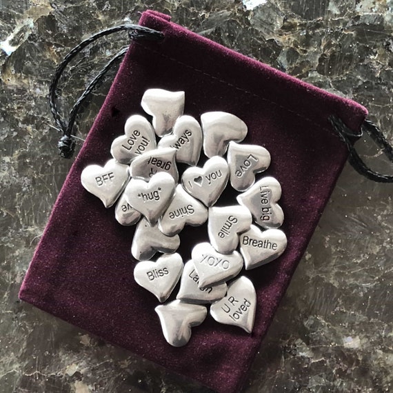 Pouch of Tiny Hearts Tiny Heart Pocket Charms 20pc bag