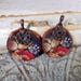 Rustic Crackle BoHo, South Western Clay Roses Floral Drop Mixed Media Bead Set