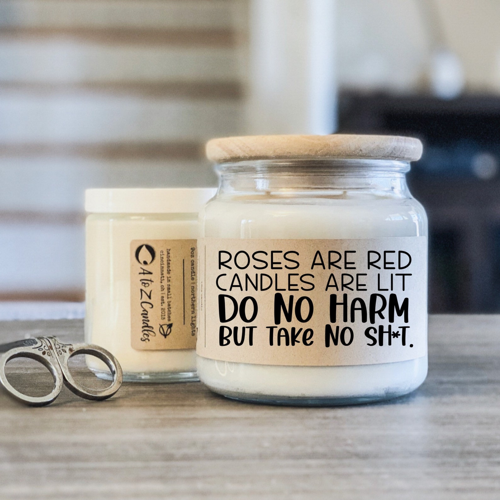 Inspiring candle Roses are red candles are lit do no harm | Etsy Roses Are Red Candles Are Lit