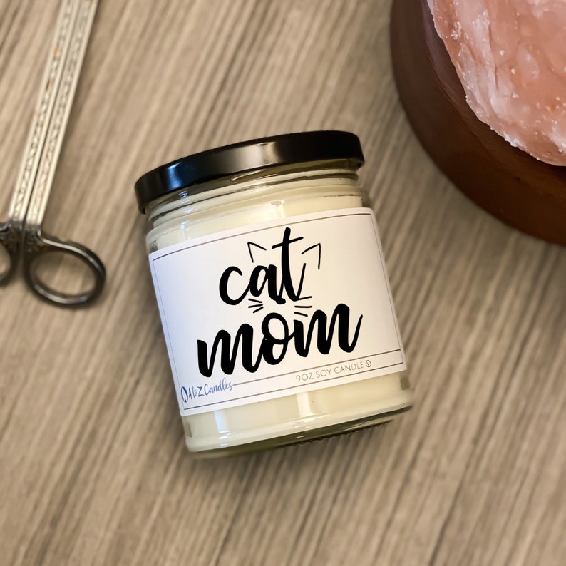 Pet gift Cat lover gift Funny Pet Gift Mothers Day Candle Fur image 0