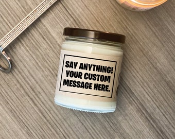 Personalized candle Custom candle Personalized gift wedding favors teacher best friend Christmas party favors gift for her Halloween favors