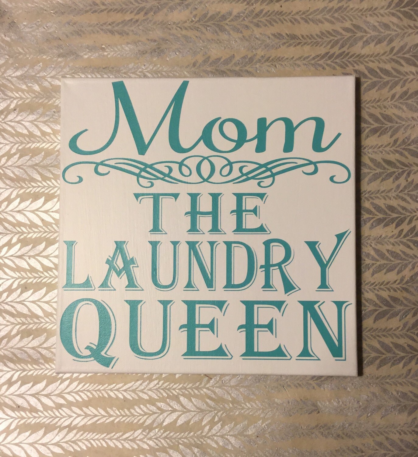 laundry room painted sign Laundry Queen gift for mom Etsy