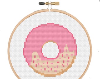 PDF Donut Cross Stitch Downloadable Digital Pattern