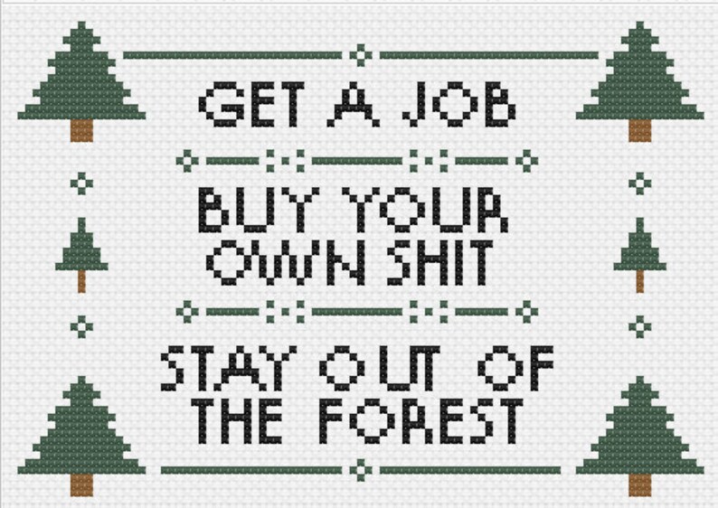PDF MFM Get a Job Cross Stitch Downloadable Digital Pattern Etsy
