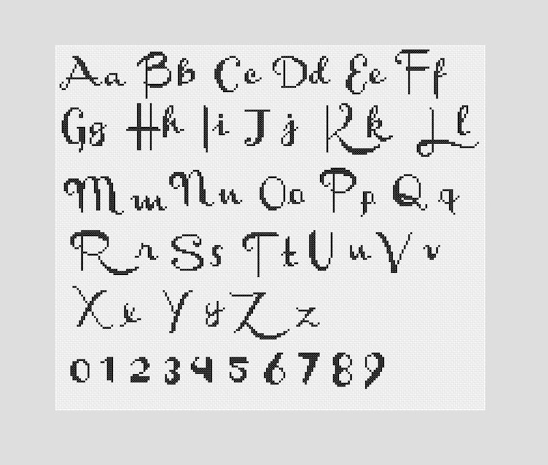 PDF XSTITCH ALPHABET Reckless Heiress Fancy Alphabet Font Cross Stitch  Downloadable Digital Pattern - Etsy