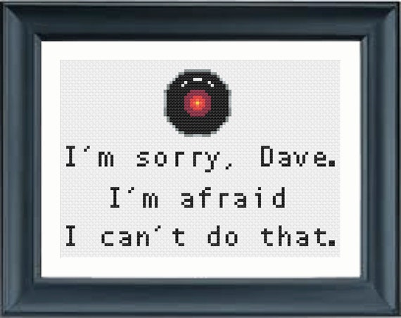 PDF 2001 HAL 9000 Cross Stitch Downloadable Digital Pattern - Etsy