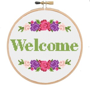 PDF Welcome Cross Stitch Downloadable Digital Pattern