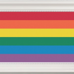 PDF Pride Flag Cross Stitch Downloadable Digital Pattern