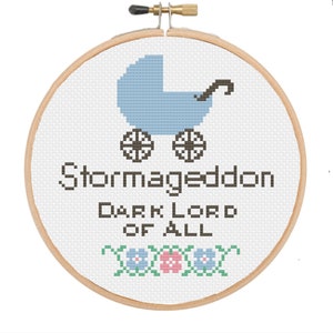 PDF Doctor Who Stormageddon Baby Cross Stitch Downloadable Digital Pattern