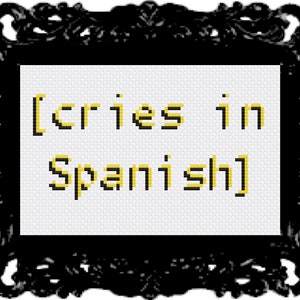 PDF [chora em espanhol] Padrão digital para download em ponto cruz