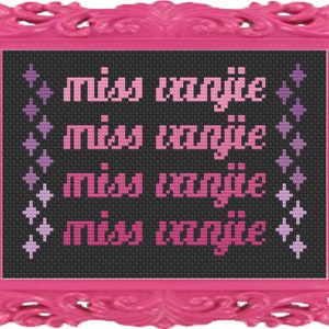 PDF Miss Vanjie Drag Race Quote Cross Stitch Downloadable Digital Pattern