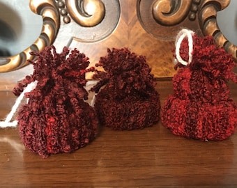 Winter hat ornament, winter hat, red hat