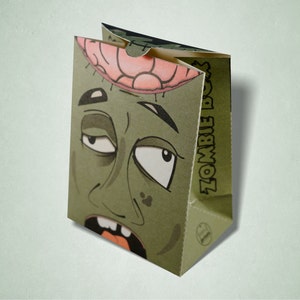 Zombie Party Geschenkbox, Favor Box, Loot Bag für Zombie Halloween Partys und Events