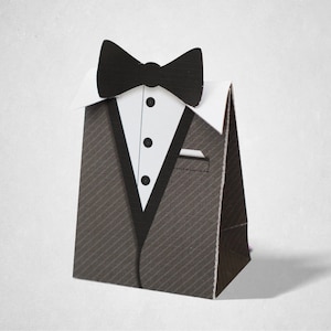 Black Tie Thema Party Gift Favor Box / Goodie Bag / Loot Bag