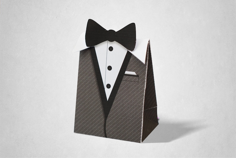 Black Tie Theme Party Gift Favor Box / Goodie Bag / Loot Bag Etsy