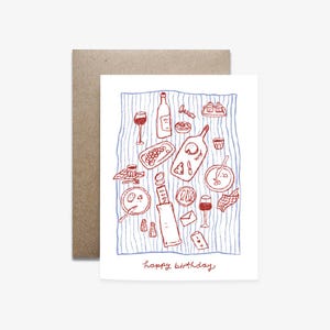 Carte d'anniversaire charcuterie