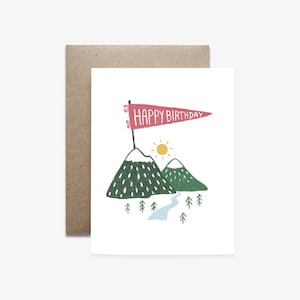 Carte d'anniversaire montagne