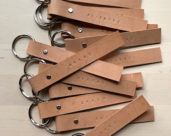 Leather Keychains, Personalized Key Tags, Custom Keychains