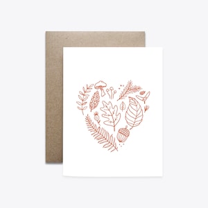 AMOUR NATUREL / Carte de Saint-Valentin / Carte d'amour / Carte de nature