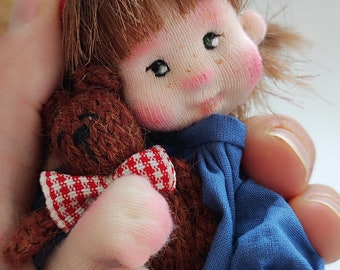 Waldorf doll, 7 ",Handmade waldorf doll, Art doll