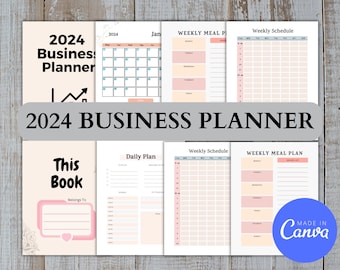 Digital Business Planner Bundle 2024, Business Plan Startup, Small Business Planner Printable, Business Workbook Planner PDF, Business Kit.