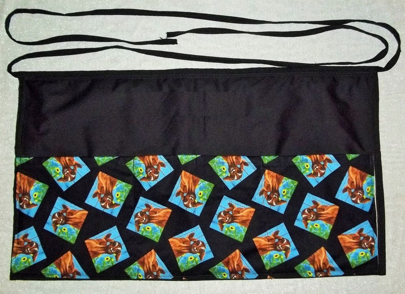 waiter apron with three pockets on both sides 6227 R GOATS Reversible server waitress half waist