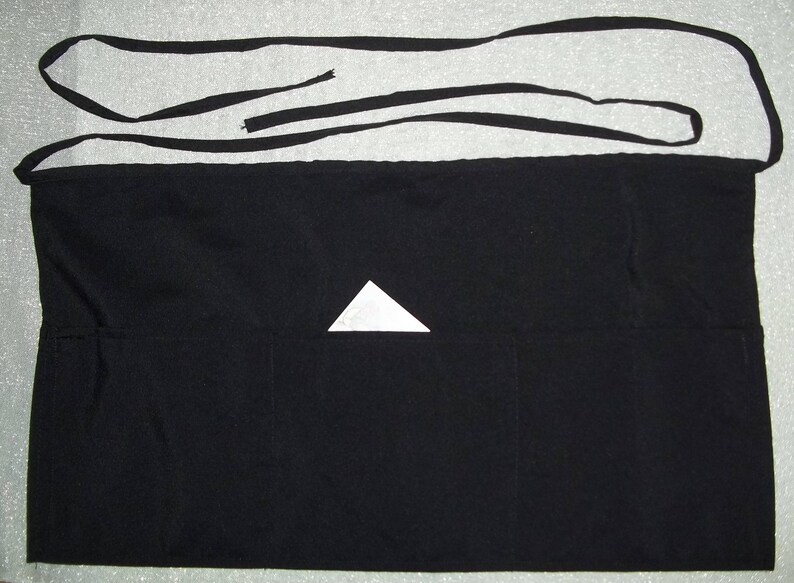 Handmade Reversible server waitress half apron Cancer Love with three pockets 6102 R