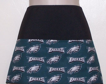 NFL Handmade Reversible server waitress half apron Phila Eagles with three pockets on both sides 3050R