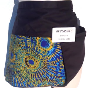 Star Burst Reversable Waitress apron with three pockets on both sides 6970 R