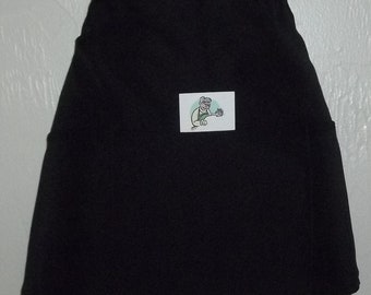 Handmade COUNTRY VILLAGE REVERSIBLE server waitress half apron with three pockets on both sides 6485 R