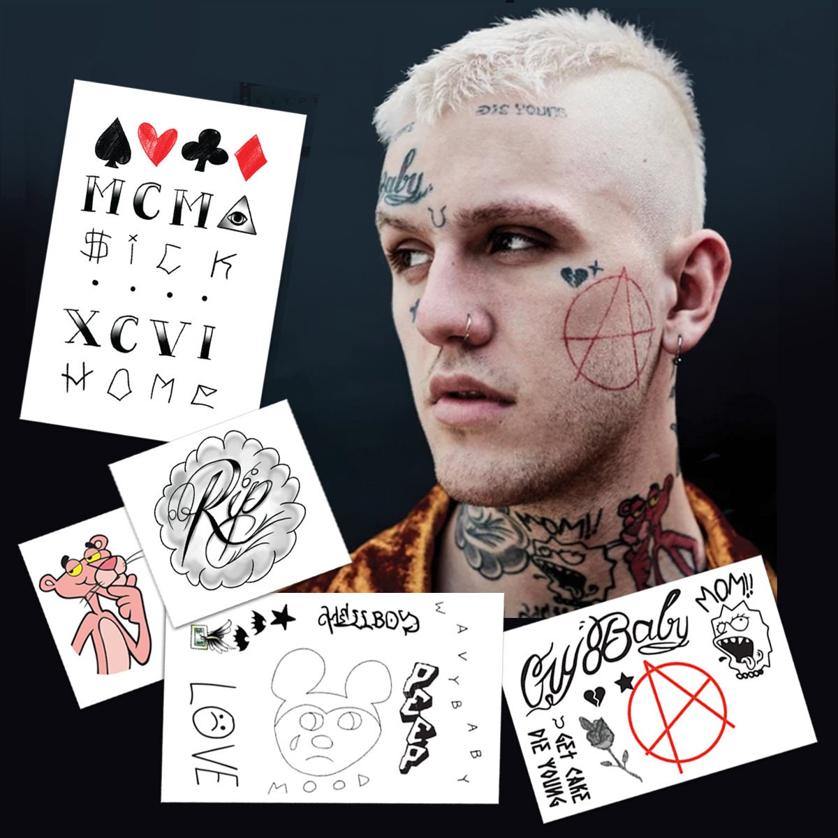 Sticker Lilpeep Lil Peep Regard Vide Mort Triste  Xxxtentacion Lil Peep  Tattoo PNG Image  Transparent PNG Free Download on SeekPNG