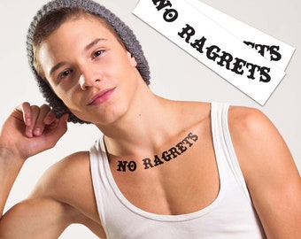 No Ragrets Temporary Tattoo (2-Pack)
