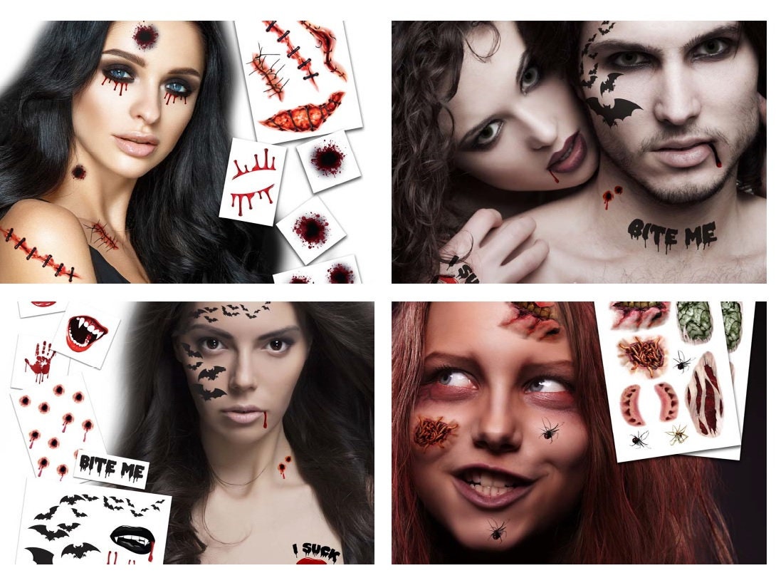 KUKUPOW 10 Tatuajes Temporales De Araña Para Halloween – Pegatinas Realistas Impermeables, Fáciles De Aplicar Y Quitar, Para Adultos Y Niños