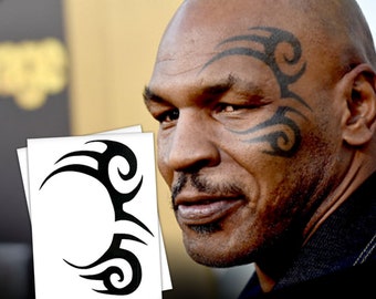 Mike Tyson Tribal Temporary Tattoos (4-Pack) |  Fabriqué aux États-Unis | | sans danger pour la peau Amovible