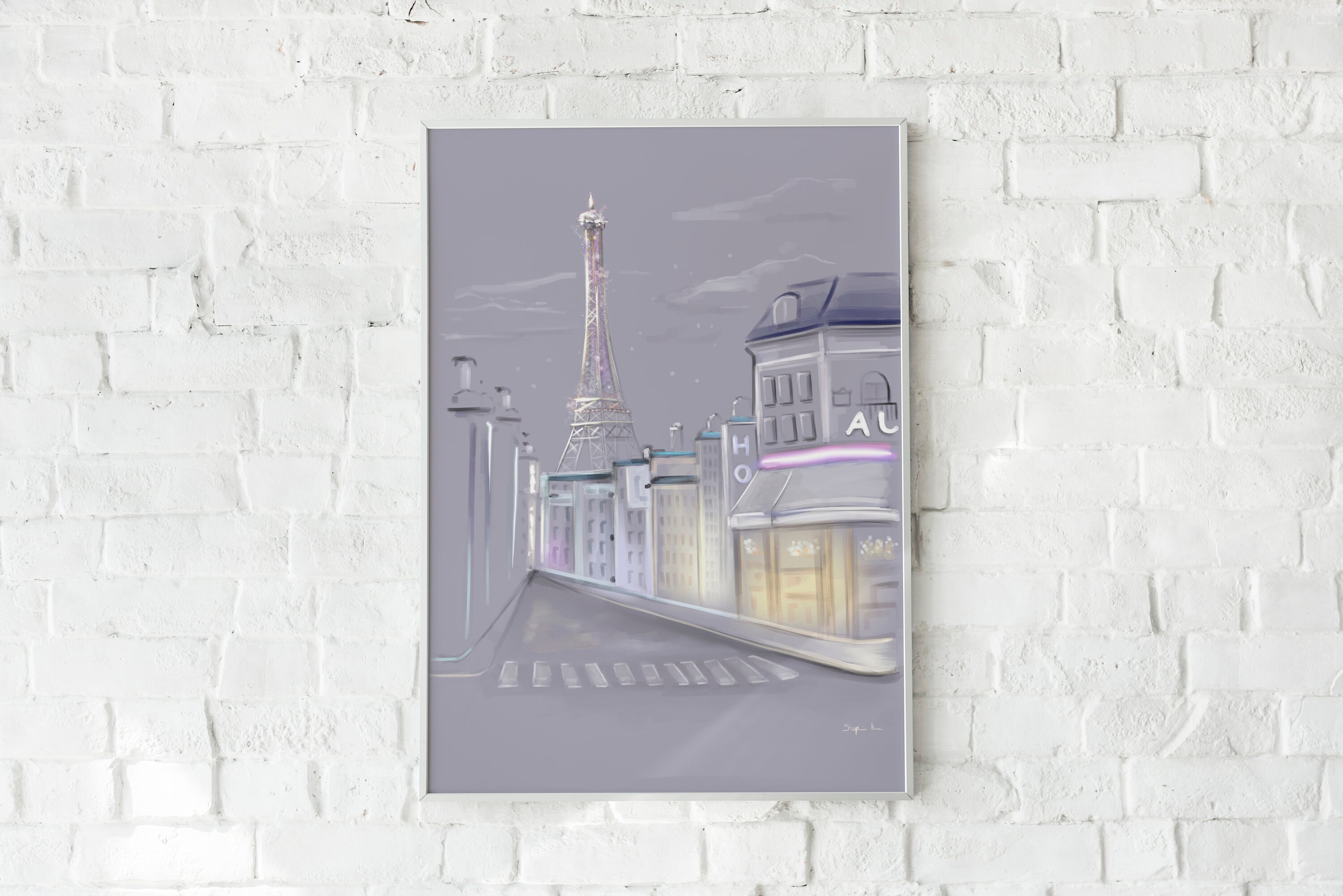Paris France Wall Art Paris Painting Large Wall Art Etsy