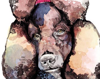 Poodle Art Print - Poodle Art - Poodle Print - Poodle Gift - Poodle Lover - Dog Lover Gift - Poodle Decor - Poodle Art - Poodle Drawing